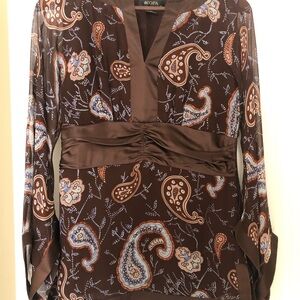 Brown Paisley Women's Top